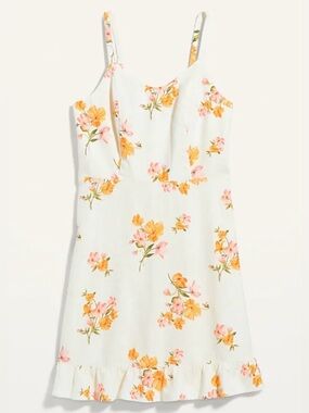 Old Navy Women’s Floral-Print Fit & Flare Ruffle-Hem Cami Dress Small